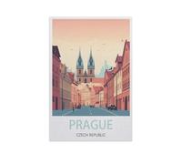 Prague, République tchèque,Puzzles pour Adultes Puzzle 1000 Pièces pour Adolescents Adultes Jeux De Puzzles Amusants uzzle en Papier Cadeaux De Noël Et d'anniversaire(38x26cm)-I4