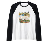 Prague République tchèque Voyage Souvenir Ville Cadeau Manche Raglan