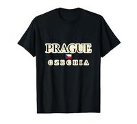 Prague Tchéquie Voyage Ville Pays Europe Centrale Drapeau Icône T-Shirt Graphique avec Valeur