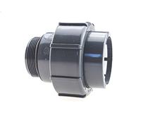 Praher PVC-U Flexfit Raccord de serrage fileté IBG®, transition droite, d 50 x 1 serrage 1/2"
