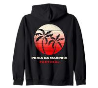Praia da Marinha - Motif Tribal - Tortue de mer - Océan Sweat à Capuche