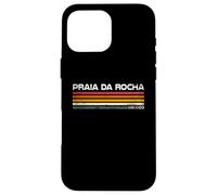 Praia Da Rocha Portugal Rétro Rayures Vintage Voyage Coque pour iPhone 16 Pro Max