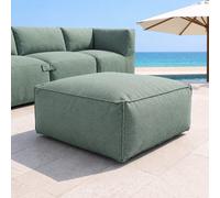 Praiano pouf d’extérieur vert tissu déperlant - 85x85x30 cm