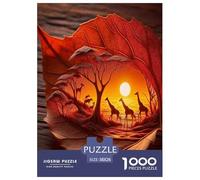 Prairie africainePuzzle De 1000 Pièces pour Adultes Et Enfants Jeux Familiaux girafeAmusant Et Difficile pour La Décoration Intérieure Idée De Cadeau Géniale38x26cm/1000pcs