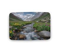 Prairie De Montagne Magnifique, Nature Splendide, Fleurs Sauvages Welcome Paillassons Absorbant Tapis De Bain Durable Tapis De Douche pour Couloir Salon Extérieur 40X60Cm