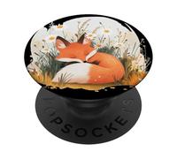 Prairie d'été avec Renard et Marguerites PopSockets PopGrip Adhésif