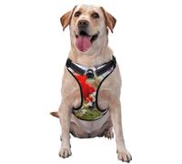 Prairie et Fleurs de Marguerites,Harnais pour Animaux de Compagnie, Harnais réfléchissant réglable pour Chien,XL