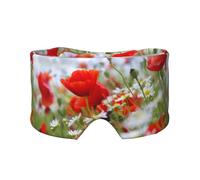 Prairie et fleurs de marguerites,Masque pour les yeux bloquant la lumière Cache-yeux et cache-oreilles pour le sommeil