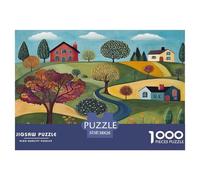 Prairie, Maison, Art Populaire 1000 Pièces, Puzzle Impossible pour Adultes, Cadeaux, pour Enfants38x26cm/1000pcs