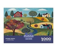 Prairie, Maison, Art Populaire 1000 Pièces, Puzzle Impossible pour Adultes, Cadeaux, pour Enfants52x38cm/1000pcs