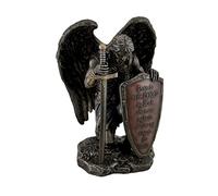 Praise Be to The Lord My Rock Kneeling Warrior Angel Statue
