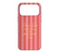Praise God Doxology Pink Stripe Christian Trendy Esthétique Coque pour iPhone 17 Pro Max