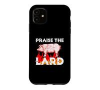 Praise The Holy Lard Funny Pig BBQ Grilling Pork Lover Meme Coque pour iPhone 11