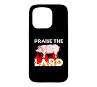 Praise The Holy Lard Funny Pig BBQ Grilling Pork Lover Meme Coque pour iPhone 15 Pro