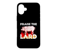 Praise The Holy Lard Funny Pig BBQ Grilling Pork Lover Meme Coque pour iPhone 16 Plus