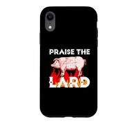 Praise The Holy Lard Funny Pig BBQ Grilling Pork Lover Meme Coque pour iPhone XR