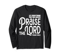 Praise The Lord Bible Verse Shirt Christian Jesus Shirts Manche Longue