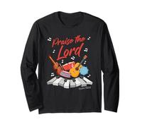 Praise The Lord - Psalm 150:6 Christian Church Worship Color Manche Longue