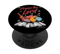 Praise The Lord - Psalm 150:6 Christian Church Worship Color PopSockets PopGrip Adhésif