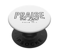 Praise The Lord Psaume 34 1 Louant Jésus-Christ Chrétien PopSockets PopGrip Adhésif