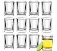 Praknu 12 Verres à Shot Carrés 6 cl - Verre à Shot - Verre Shooter Soirée