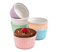 Praknu 6 Ramequins en Céramique 200 ml - Ø 9 cm - Ramequin Four Cocotte