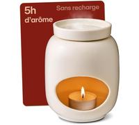 Praknu Brûle Parfum Céramique 100 ML - Diffusion Douce pour Huiles Essentielles et Cires Parfumées - Parfum Longue Durée - Blanc