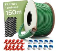 Praknu Câble Robot Tondeuse 150 m - Fil Périphérique - Connecteurs Inclus | Fonctionne avec toutes les marques de robots, tout est prêt à poser, pose rapide autour de la pelouse, kit complet