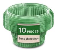 Praknu Collet Anti Limaces - 10 pièces Barrière à Limaces Réutilisables - Résistant Aux Intempéries Durable - pour Laitues, Légumes Et Fleurs - Empilable