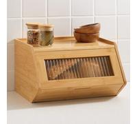 Praknu Petite Boîte à Pain en Bois 33x26,5 cm - Huche à Pain - Rangement