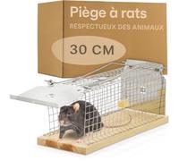 Praknu Piège à Rat Cage 30 cm - Piège à Souris Vivant - Attrape Rongeur | Capture sans tuer l'animal, réutilisable et prêt à l'emploi, pour rats, mulots et campagnols, maison et cave