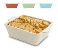Praknu Plat à Four Céramique Petit Blanc - Plat à Gratin - Cassolette Haute