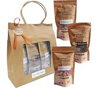 Pralines à l’Ancienne - Coffret Cadeau Pralines « Classiques » - Chouchous Friandise Artisanale- Amandes, Noix de Pécan, Cacahuètes - 3 Sachets Encas Apéritif -430 gr- Fabriquées en France