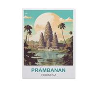 Prambanan, Indonésie，Puzzle 1000 Pièces Puzzle en Papier d'impression Haute Définition Défiez Le Problème Stimuler La Créativité Jeu Interactif（50x70cm）-X66