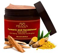 Prana Masque facial au curcuma et au bois de santal | Soin naturel de la peau | Éclaircissant et hydratant | Anti-âge | Masque facial nettoyant en profondeur | Pour l'acné et les taches sombres | 100