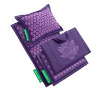 Pranamat Grand et petit tapis d'acupression avec oreiller et sac, thérapie d'acupression de qualité supérieure pour soulager la douleur et la relaxation, fabriqué à la main en Europe avec des