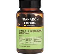 Pranarôm – Complément alimentaire Aromaboost Focus – Ginkgo, Ginseng, Vitamines B9 B12 – 60 capsules