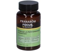 Pranarôm - Aromaboost Focus - Complément Alimentaire- Améliore la Mémoire et la Concentration - Ginkgo - Ginseng - Vitamines B9 B12 - Huile Essentielle Sauge à Feuilles de Lavande - 60 Capsules