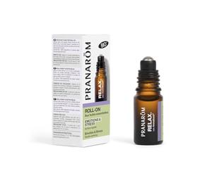 Pranarôm Aromaboost Relax Bio Roll-on Olfactif 5 ml | Lavande vraie pour diminuer la tension nerveuse et favoriser la détente. Action immédiate. Cure de 1 mois. Sans alcool.