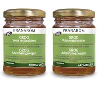 PRANARÔM - Aromaforce - Grog Voies Respiratoires - Miel Acacia Aux Huiles Essentielles Bio - Ravintsara Et Pin Sylvestre - Aide à respirer plus librement - 140 g (Lot de 2)