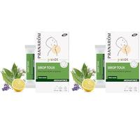 PRANARÔM - Aromaforce Junior - Sirop Toux Sèche Et Grasse Enfant - Aux Huiles Essentielles - 100% Bio - Vegan - Sans Sucre - Sans Gluten - Dès 2 Ans - Format Stick Nomade - Goût Vanille - 20 x 5 ml