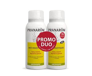 Pranarôm Aromapic Duo Spray Anti-Moustiques Bio 2 x 75 ml | Protection longue durée testée en laboratoire, formule non grasse au Citriodiol et huiles essentielles.