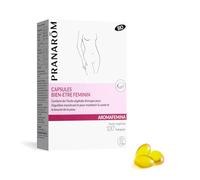 Pranarôm Bien-être Féminin Huile végétale d’onagre pour l’équilibre menstruel et le maintient de la santé et la beauté de la peau Aromafemina 30 Capsules