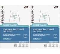 PRANARÔM - Digestarom - Digest Transit - Fluidité Des Selles - Huile Essentielle De Gingembre BIO et Psyllium - Vegan (Lot de 2)