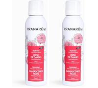 PRANARÔM - Eau Florale de Rose de Damas BIO - Tonifiant, Ravive l'éclat de la peau - Hydrolat 100% Pur et Naturel - 150 ML (Lot de 2)