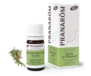 Pranarôm Huile Essentielle Cyprès de Provence Bio 5 ml | Connue depuis longtemps pour ses qualités toniques et circulatoires. HECT, 100% naturelle.