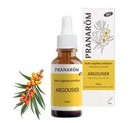 Pranarôm Huile Végétale d'Argousier Sérum Vitaminé 30 ml | Illumine le teint et procure un effet bonne mine immédiat grâce à sa couleur orangée.