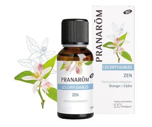 Pranarôm Les Diffusables Zen Orange et Cèdre Bio 30 ml | Synergie douce et bienfaisante pour une ambiance calme, idéale espaces de vie et de travail.