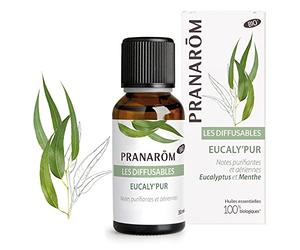 Pranarôm Parfum d'Ambiance Eucaly'Pur Bio 30 ml | Notes purifiantes eucalyptus et menthe, créées par un nez parfumeur de Grasse.