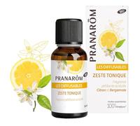 Pranarôm Parfum d'ambiance Bio Zeste Tonique Huiles essentielles Citron et Bergamote 30 ml